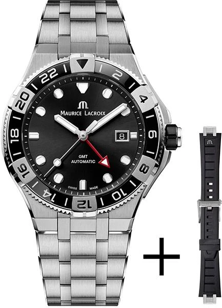 MAURICE LACROIX AIKON AUTOMATIC VENTURER GMT SET AI6158-SS00F-330-A.