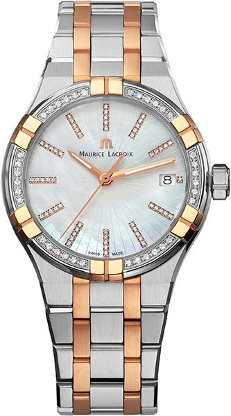MAURICE LACROIX AIKON QUARTZ DATE 35MM DIAMONDS AI1106-PVPD2-170-1*