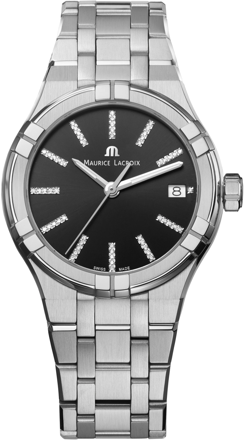 MAURICE LACROIX AIKON QUARTZ DATE 35MM DIAMONDS AI1106-SS002-350-1.