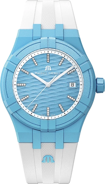 MAURICE LACROIX AIKON TIDE 40MM BLUE/WHITE DIAMONDS AI2008-AAAA1-3A0-0.
