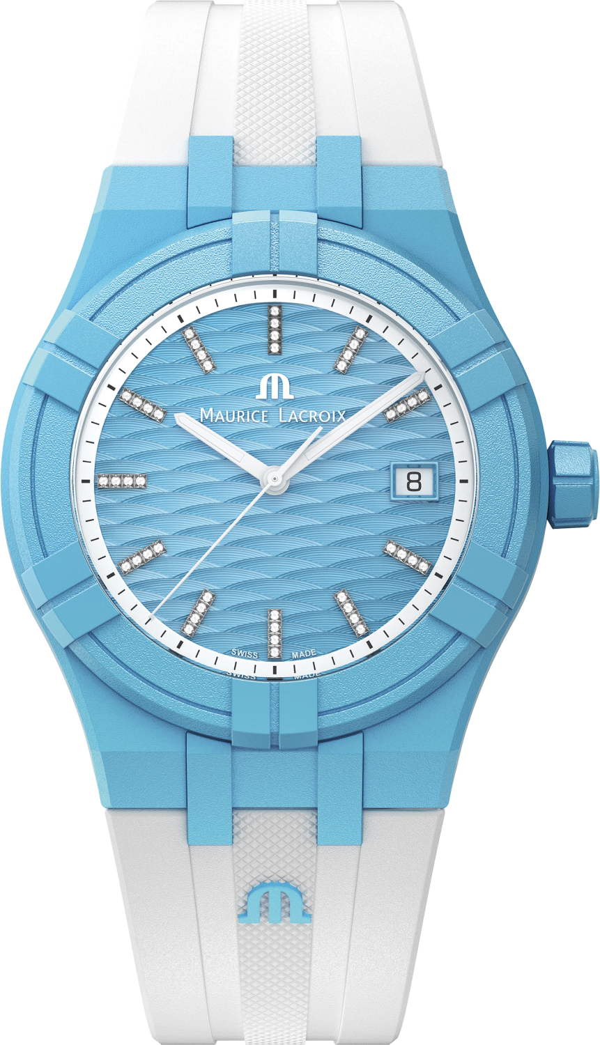 MAURICE LACROIX AIKON TIDE 40MM BLUE/WHITE DIAMONDS AI2008-AAAA1-3A0-0.