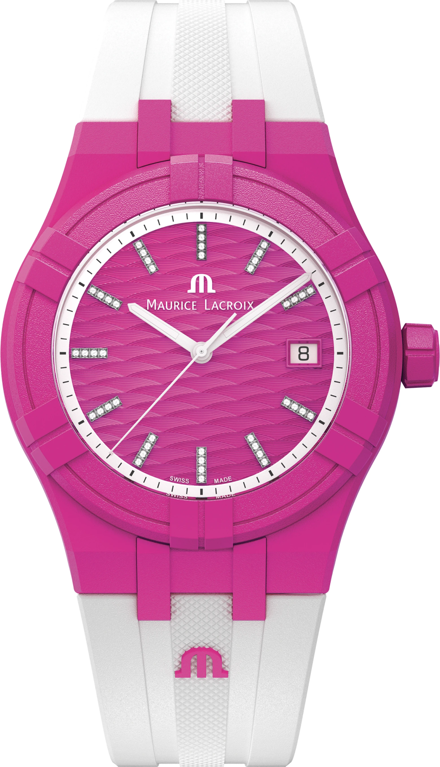 MAURICE LACROIX AIKON TIDE 40MM FUCHSIA/WHITE DIAMONDS AI2008-FFFF1-3A0-0.