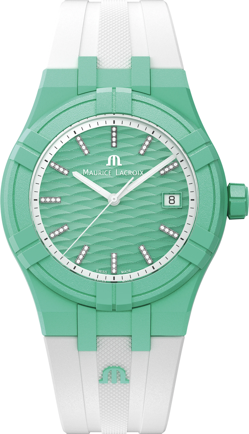 MAURICE LACROIX AIKON TIDE 40MM GREEN/WHITE DIAMONDS AI2008-CCCC1-3A0-0.