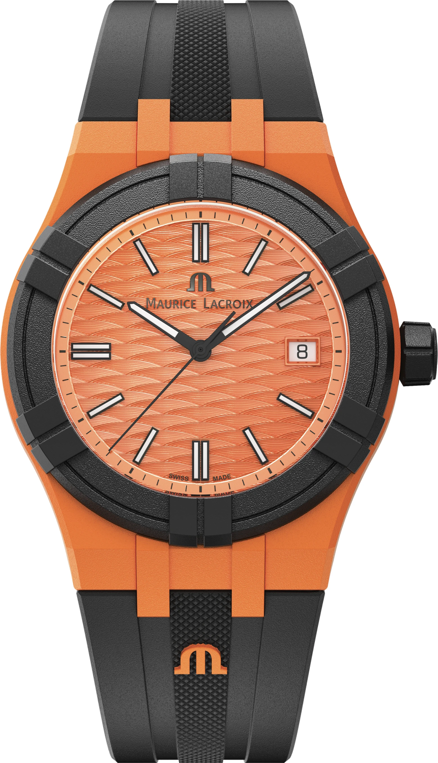 MAURICE LACROIX AIKON TIDE 40MM ORANGE/BLACK AI2008-50050-300-0.