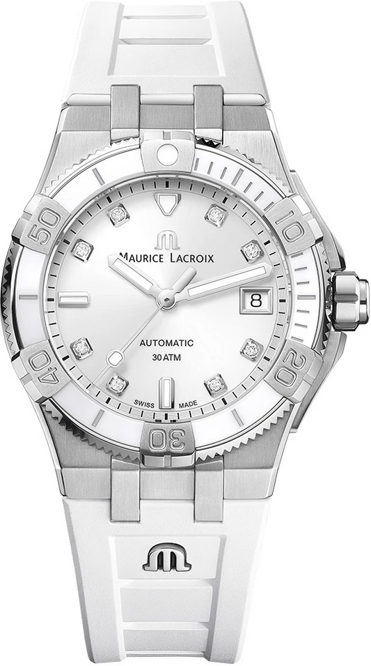 MAURICE LACROIX AIKON VENTURER AUTOMATIC DATE 38MM 8 DIAMONDS AI6057-SSL70-150-7
