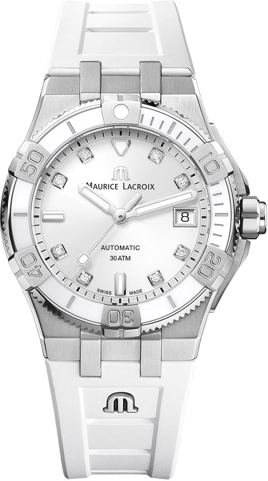 MAURICE LACROIX AIKON VENTURER AUTOMATIC DATE 38MM 8 DIAMONDS AI6057-SSL70-150-7