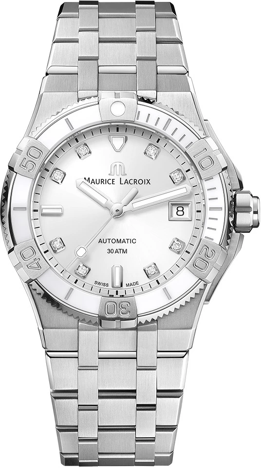 MAURICE LACROIX AIKON VENTURER AUTOMATIC DATE 38MM 8 DIAMONDS AI6057-SSL72-150-1