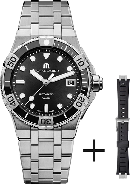 MAURICE LACROIX AIKON VENTURER AUTOMATIC DATE 38MM SET AI6057-SSL2F-330-A.