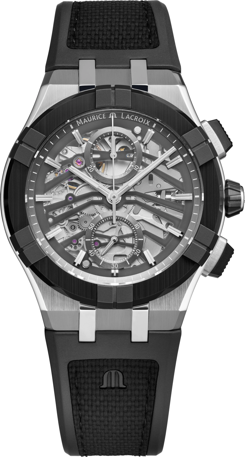 MAURICE LACROIX AIKONIC CHRONOGRAPH SKELETON AUTOMATIC 43MM AC8018-SSL20-030-2