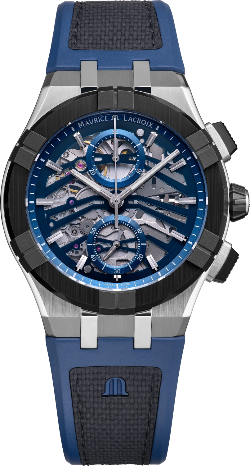 MAURICE LACROIX AIKONIC CHRONOGRAPH SKELETON AUTOMATIC 43MM AC8018-SSL20-030-4