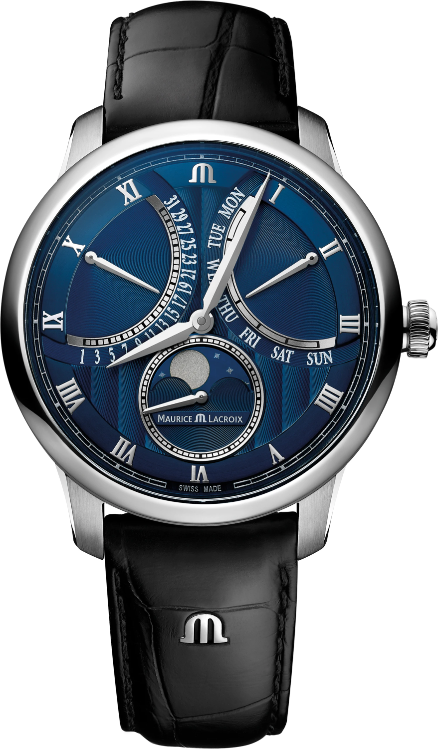 MAURICE LACROIX MASTERPIECE MOONPHASE RETROGRADE MANUFACTURE COMPLICATION MODULE MP6608-SS001-410-1.