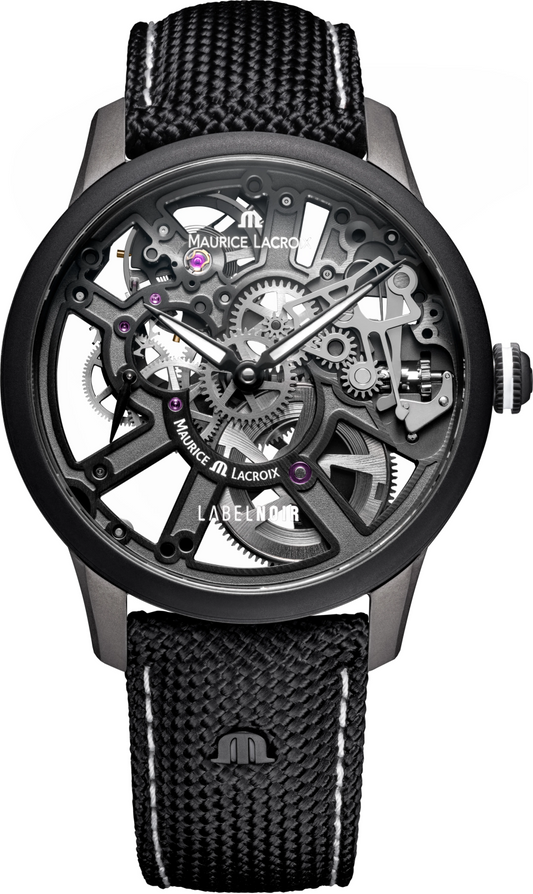 MAURICE LACROIX MASTERPIECE SKELETON MANUFACTURE LABEL NOIR LIMITED EDITION MP7228-DLB04-090-2