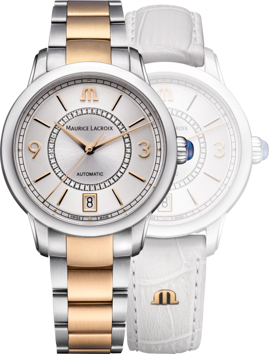 MAURICE LACROIX PONTOS AUTOMATIC DATE 34MM SET PT6006-PVP0E-120-F.