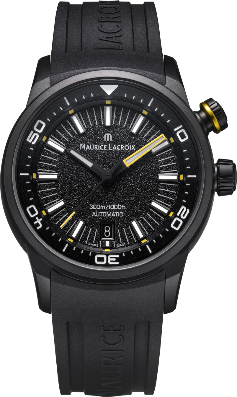 MAURICE LACROIX PONTOS S DIVER AUTOMATIC DATE 42MM BLACK DLC SPECIAL EDITION PT6248-DLB00-330-2