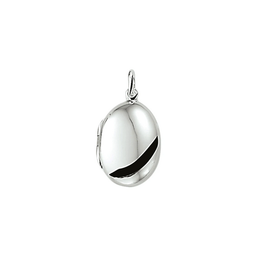 medaillon 21 mm zilver gerhodineerd