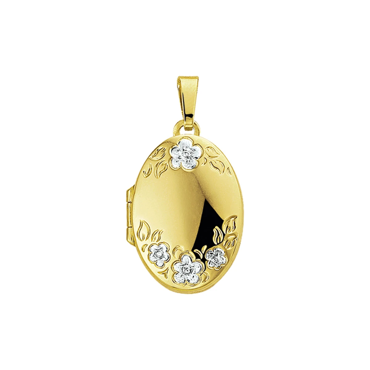 medaillon gravure 23,5 mm 14K geelgoud