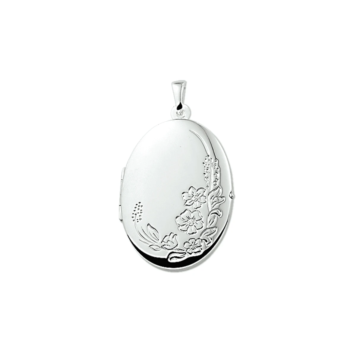 medaillon gravure 26 mm zilver gerhodineerd