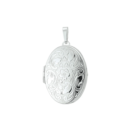 medaillon gravure 37 mm zilver wit