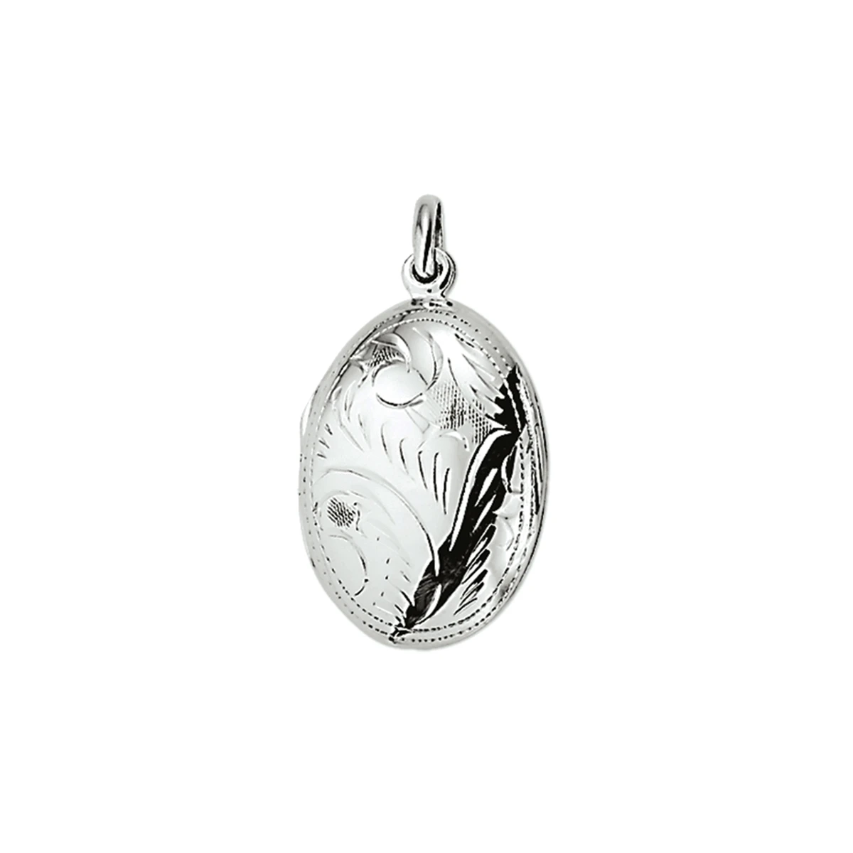 medaillon gravure zilver gerhodineerd