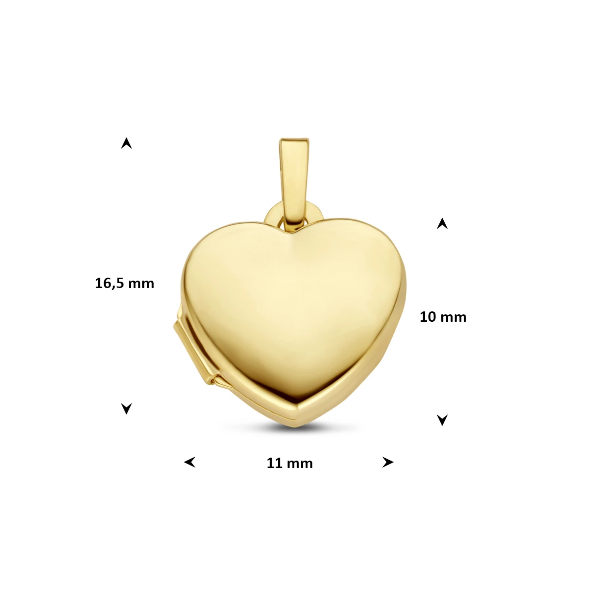 medaillon hart 14K geelgoud
