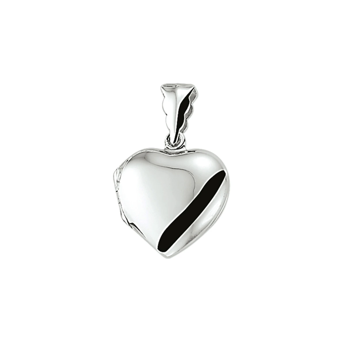 medaillon hart 19 mm zilver gerhodineerd