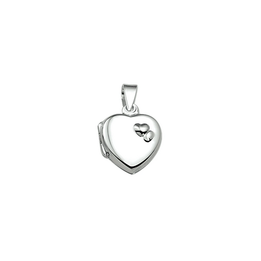 medaillon hart zilver gerhodineerd