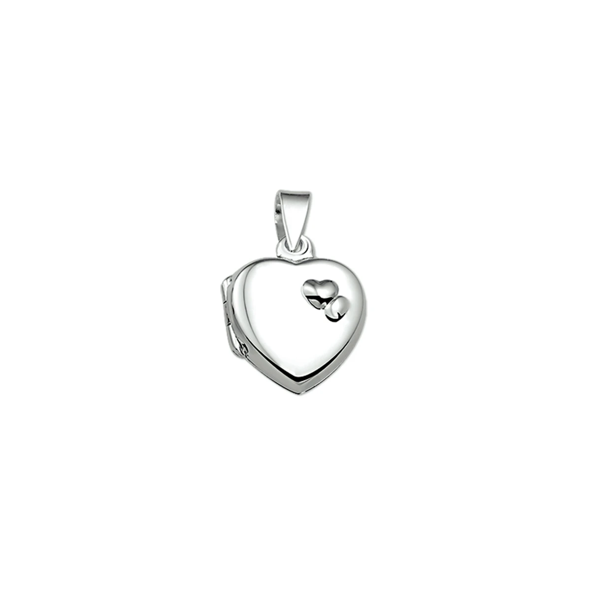 medaillon hart zilver gerhodineerd