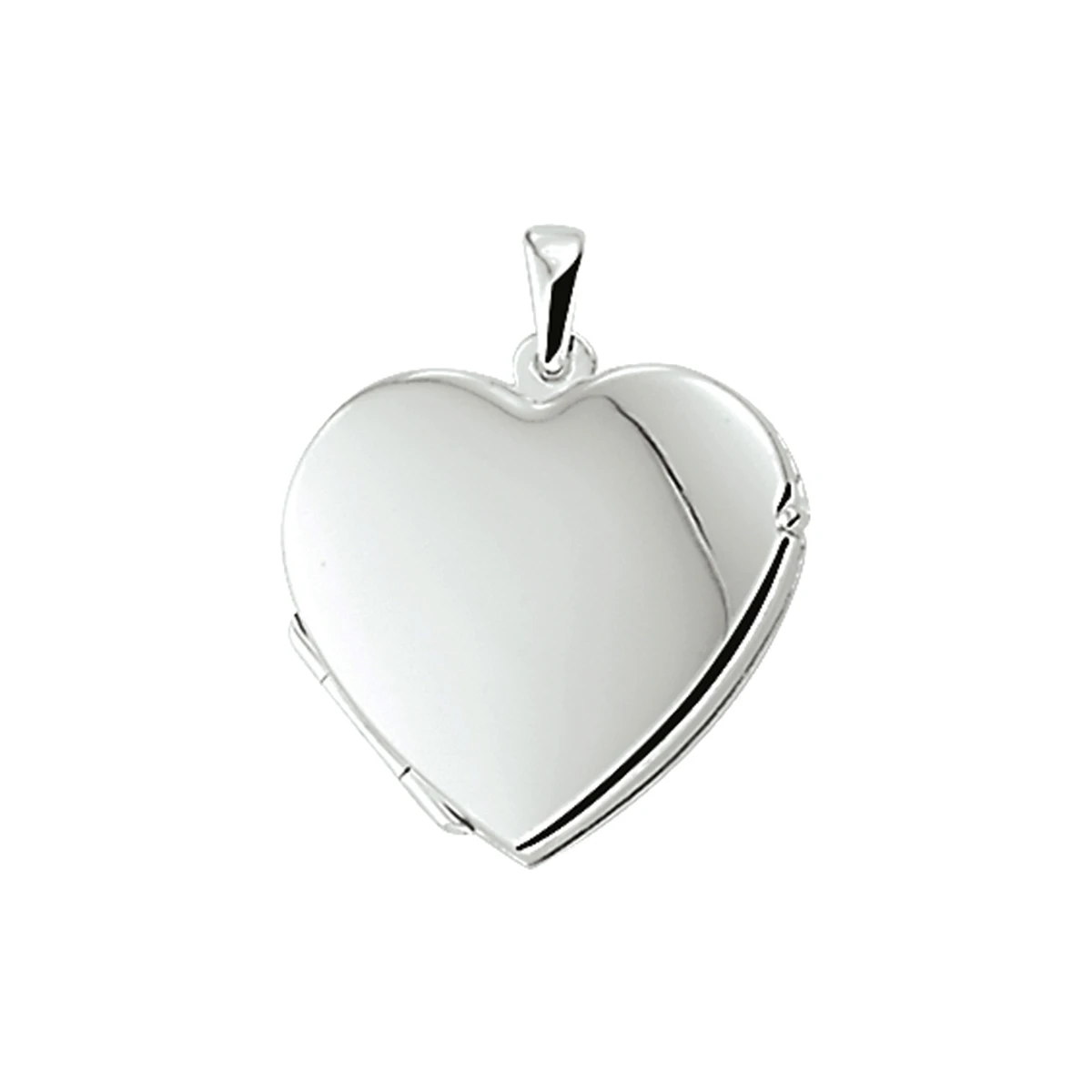 medaillon hart zilver wit