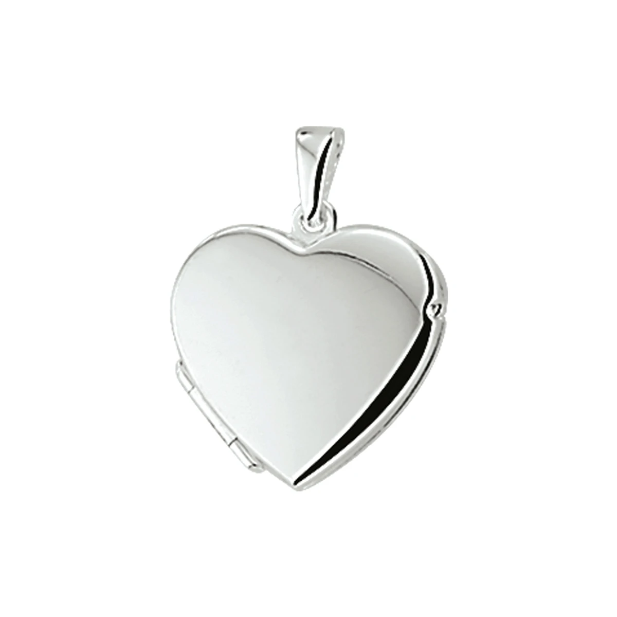 medaillon hart zilver wit