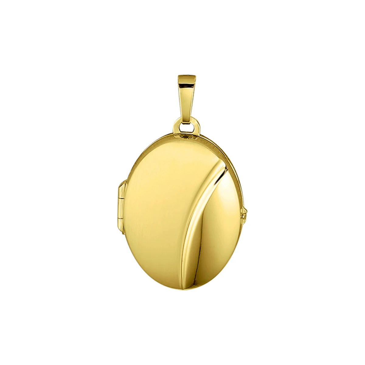 medaillon poli/mat 14K geelgoud