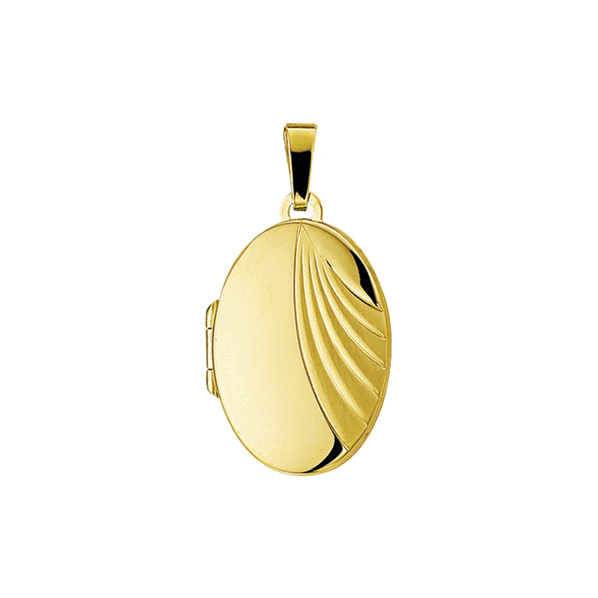medaillon poli/mat 23,5 mm 14K geelgoud