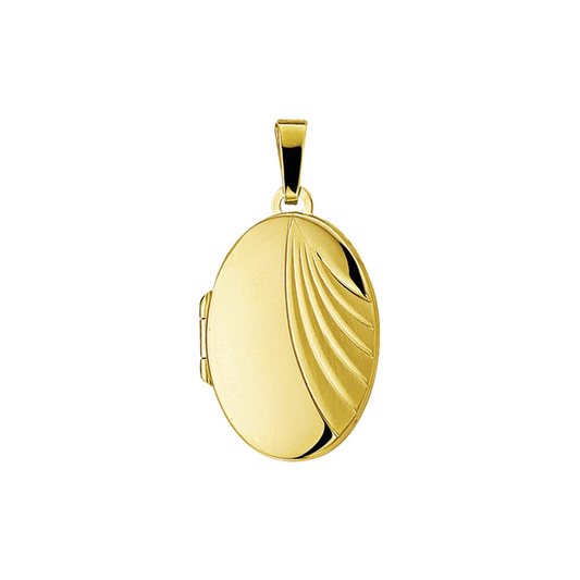 medaillon poli/mat 23,5 mm 14K geelgoud