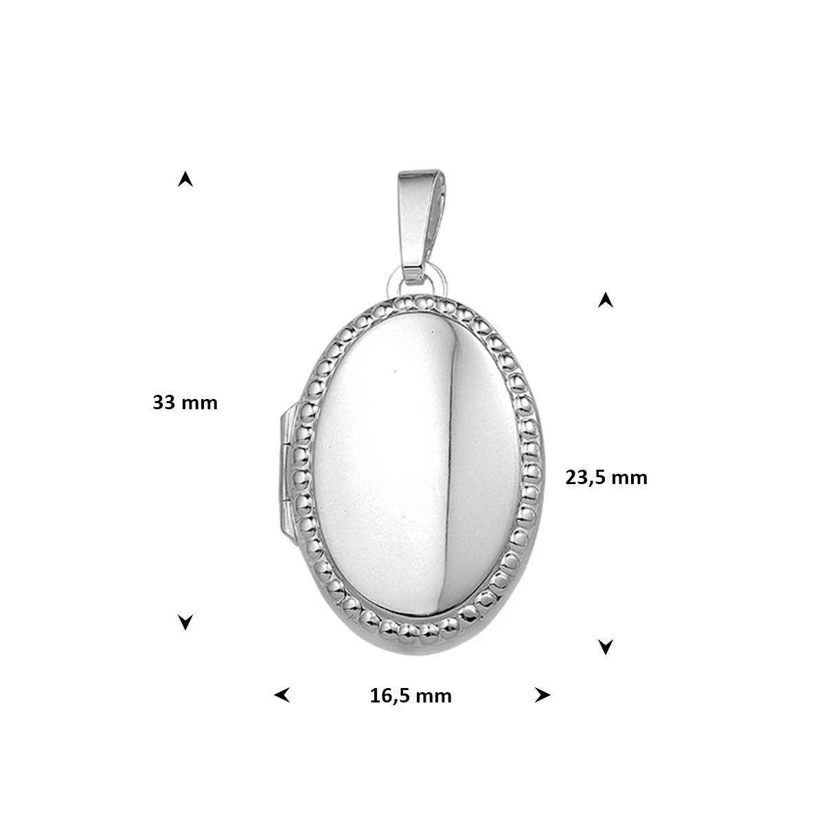 medaillon zilver wit