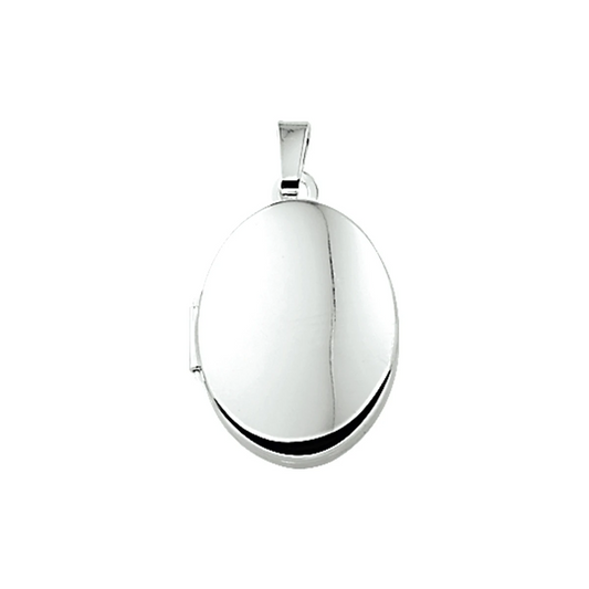 medaillon zilver wit