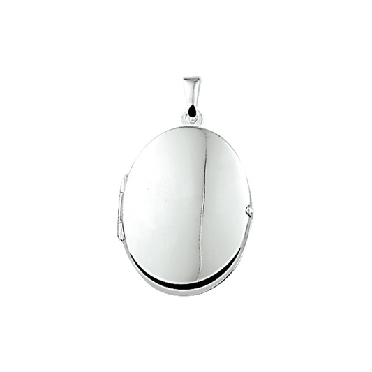 medaillon zilver wit
