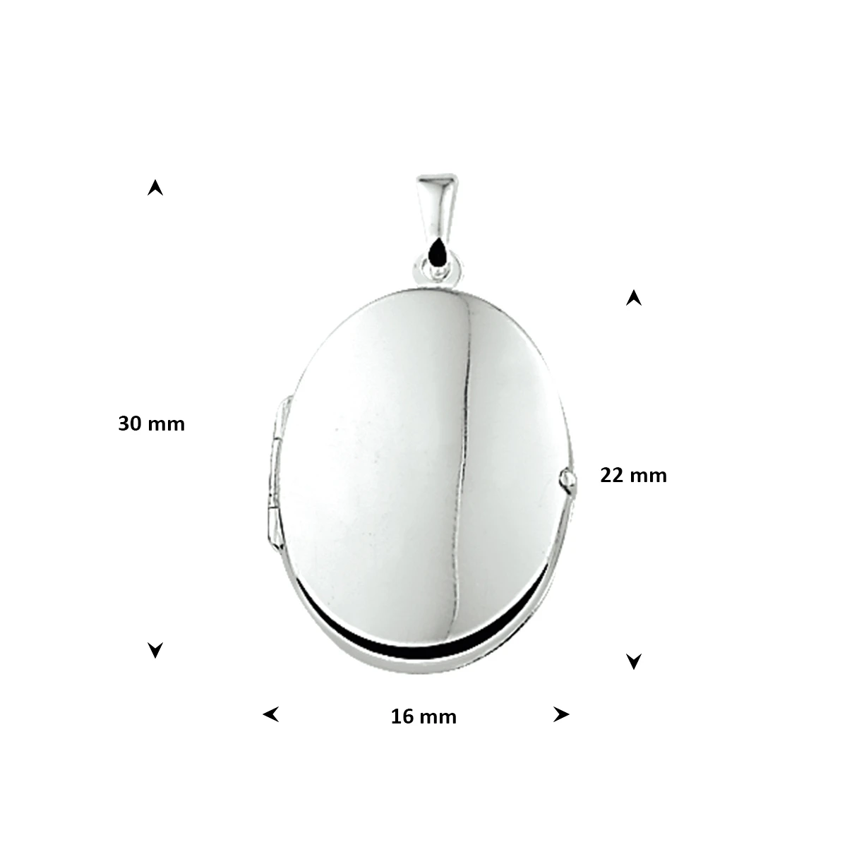 medaillon zilver wit