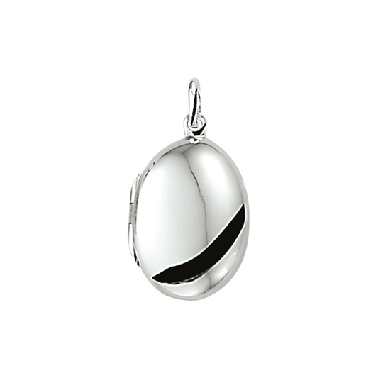 medaillon zilver wit