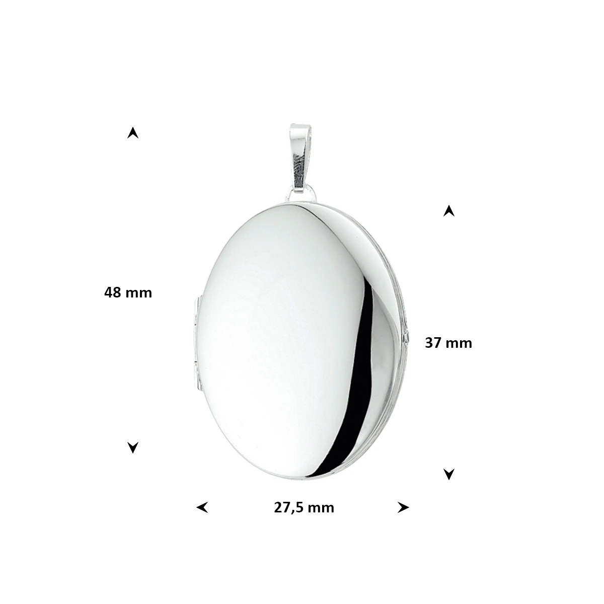 medaillon zilver wit