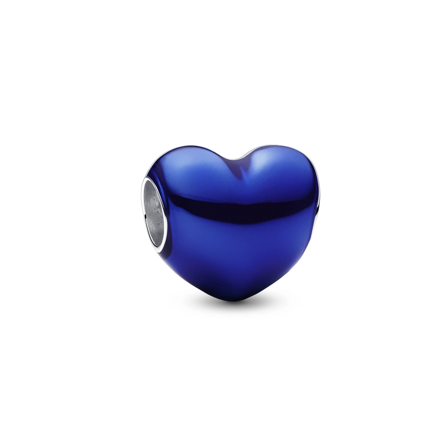 Metallic Blauwe Hart Bedel