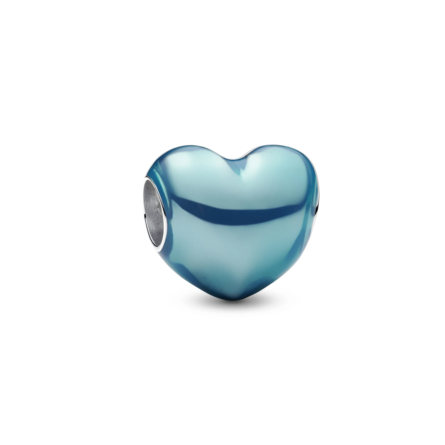 Metallic Hemelsblauwe Hart Bedel