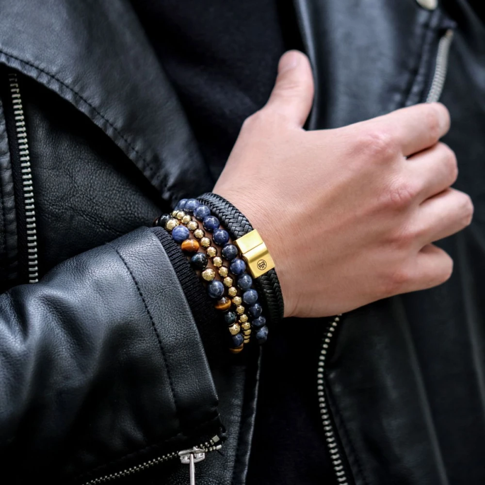 Midnight Blue gold-coloured - 8mm L --