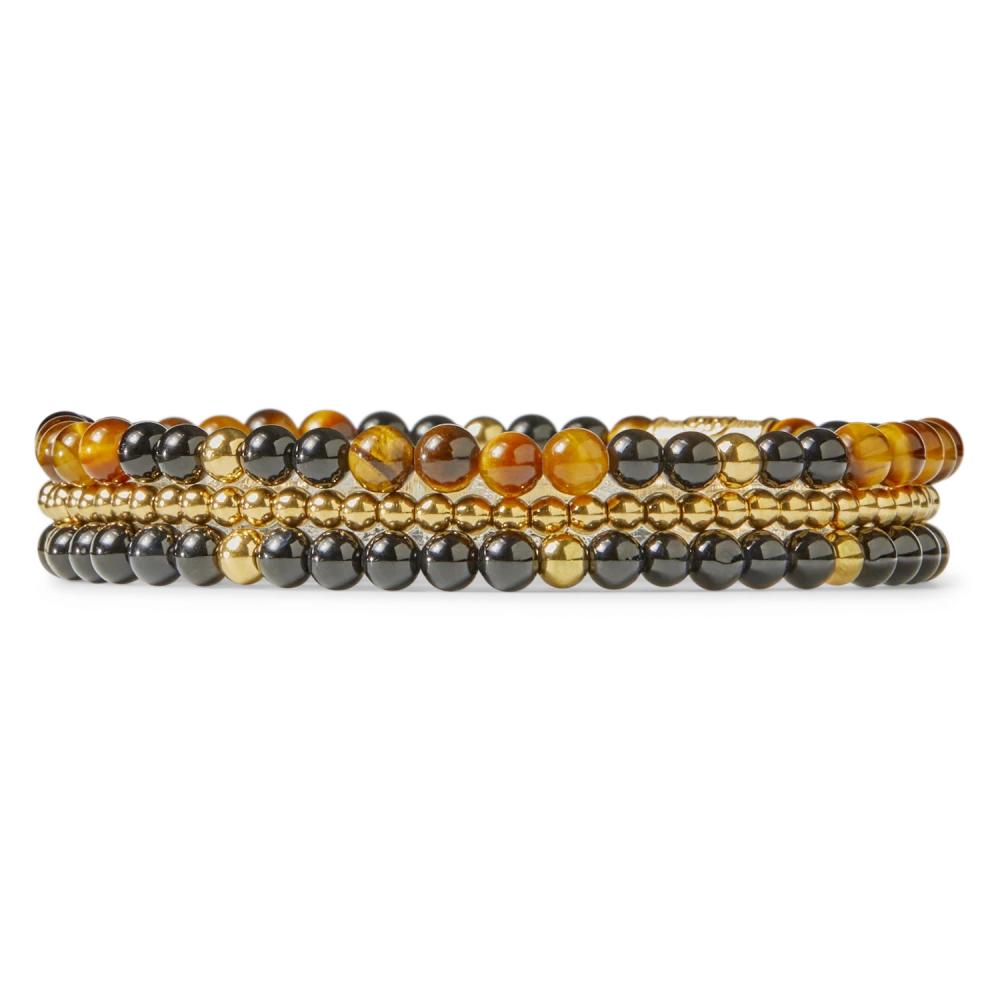 Mix Tiger Black gold-coloured - 4mm M