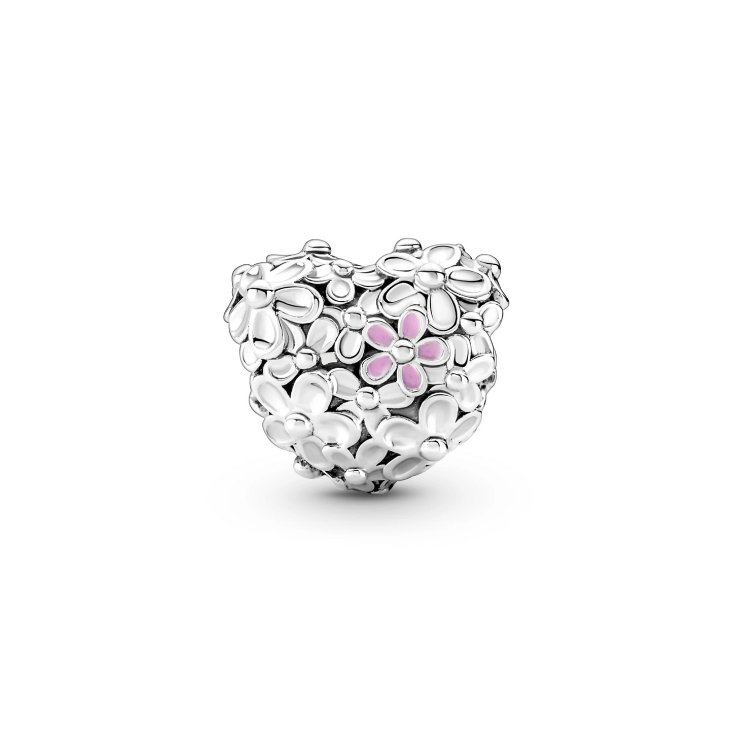 Mum Daisy Heart Charm