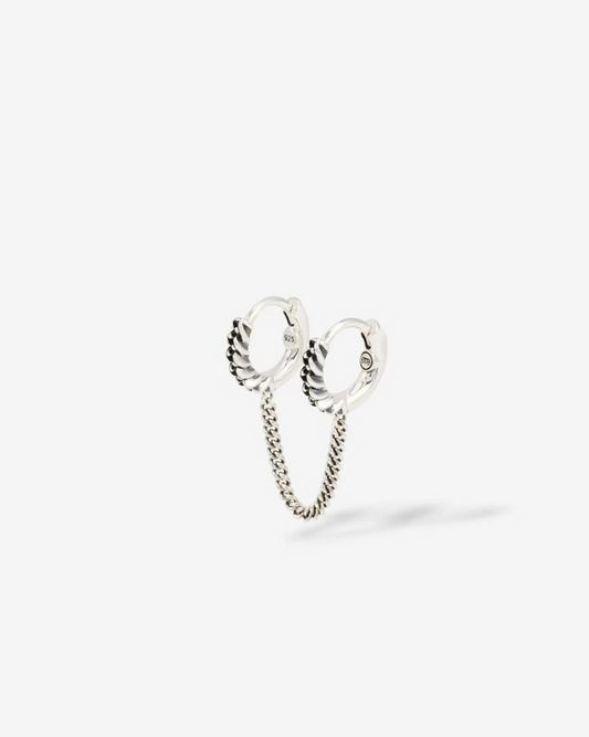 Nathalie Hoops Dubbel Gelinkt Zilver Single Piece