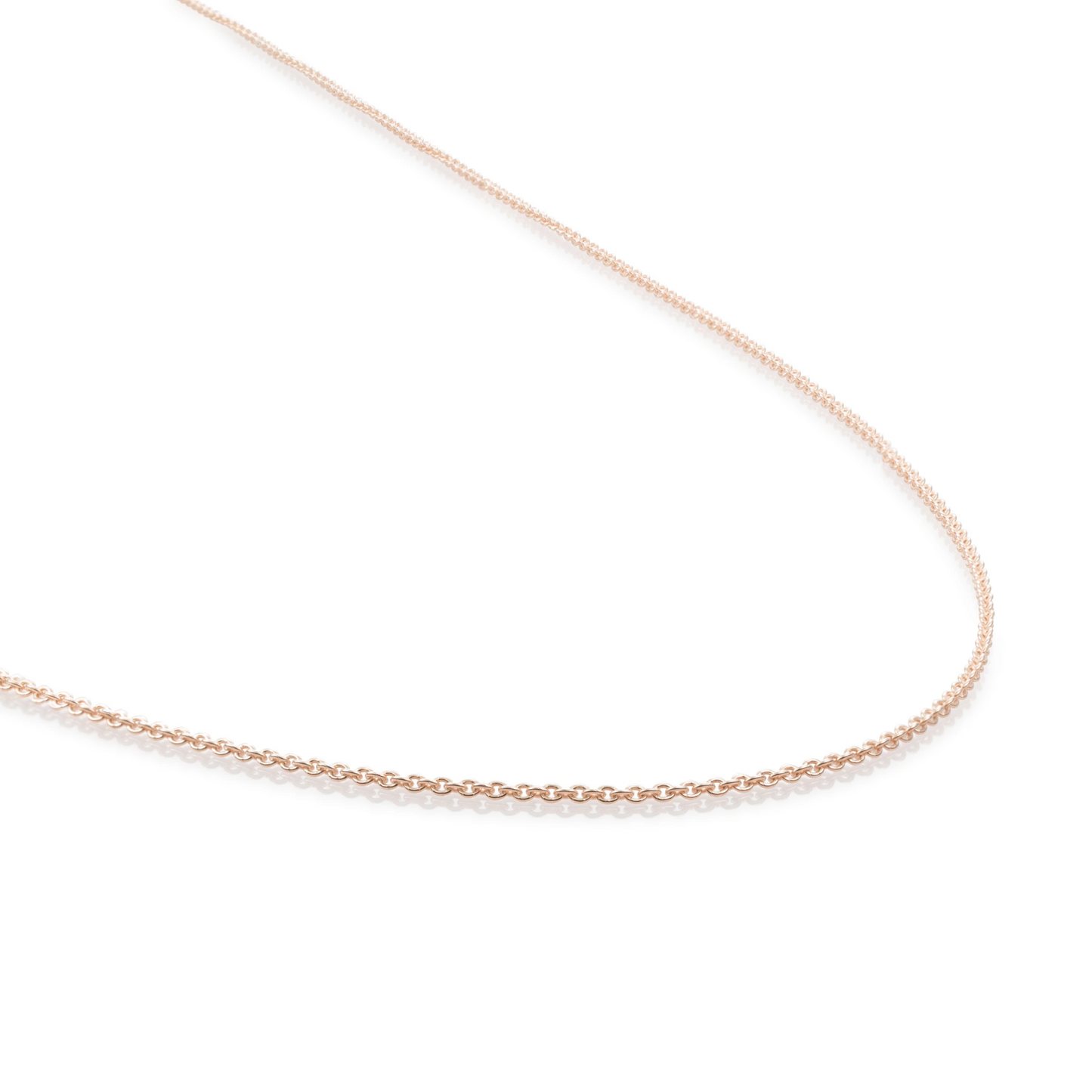 Necklace | Anchor chain rose gold plated - Silver - 70cm