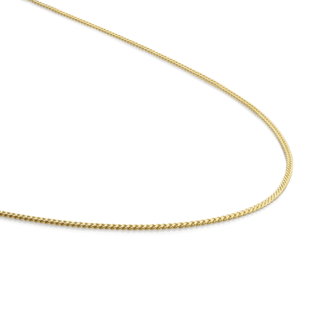 Necklace | Curb chain gold plated - Silver - 42cm