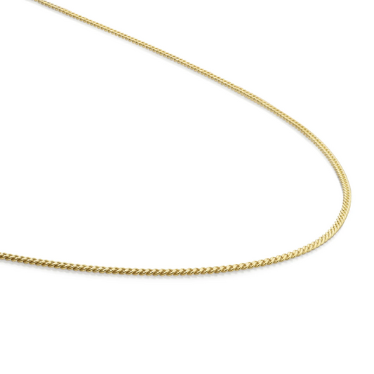 Necklace | Curb chain gold plated - Silver - 50cm