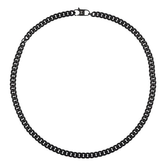 Necklace Gourmette Eight - Noir (50+10cm)