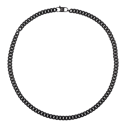 Necklace Gourmette Eight - Noir (50+10cm)