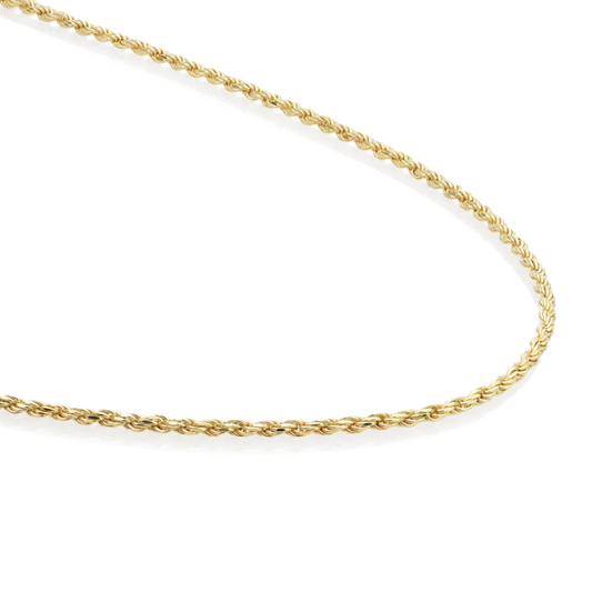 Necklace | Rope chain gold plated - Silver - 50cm